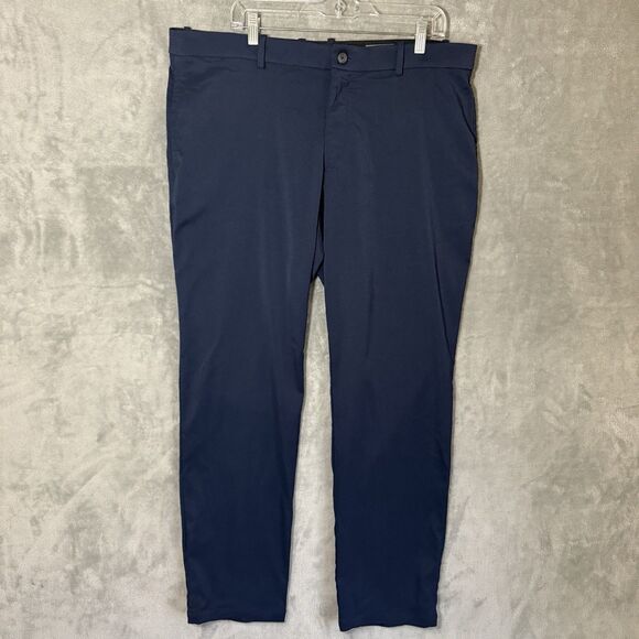 Nike Golf Pants 40x32 (*40x30) Flat Front Dri Fit Blue Elastic Waist Flex Core - Picture 1 of 11